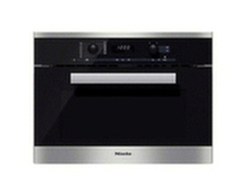 Miele M6262TC PureLine Built-in Microwave with Grill, Clean Steel